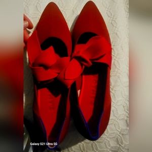 Rothy's red point shoe's 8